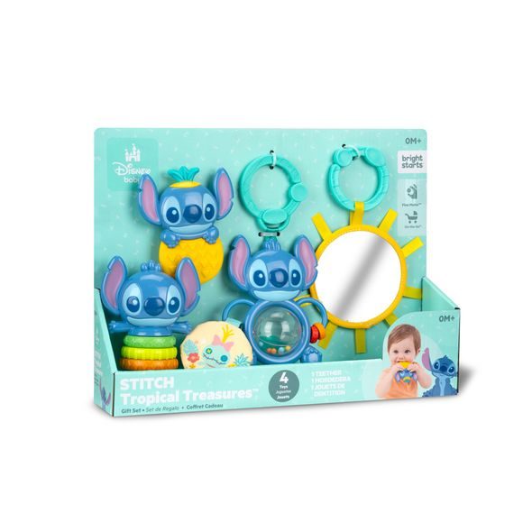 BRIGHT STARTS SADA DÁRKOVÁ MULTISENZORICKÁ STITCH TROPICAL TREASURES™, 3M+ - SENZORICKÉ HRAČKY - PRO DĚTI