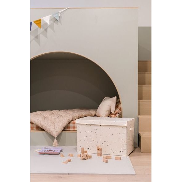 3 SPROUTS TRUHLA NA HRAČKY RECYCLED TERRAZZO/CREAM - BOXY NA HRAČKY - SPINKÁNÍ