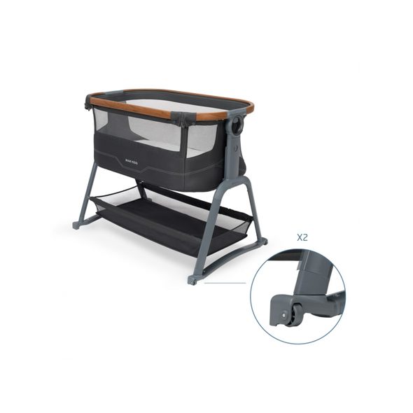 MAXI-COSI IORA PLUS POSTÝLKA PŘENOSNÁ ELEGANCE GRAPHITE - K RODIČOVSKÉ POSTELI - SPINKÁNÍ