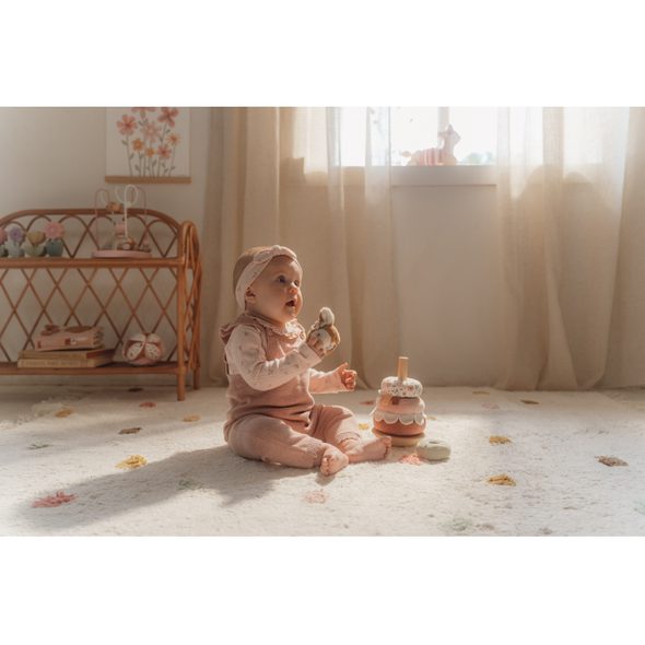 LITTLE DUTCH NASAZOVACÍ KROUŽKY FAIRY GARDEN - STOHOVACÍ HRAČKY - PRO DĚTI