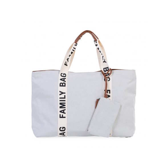 CHILDHOME CESTOVNÍ TAŠKA FAMILY BAG CANVAS OFF WHITE - PŘEBALOVACÍ TAŠKY - KOČÁRKY A PŘÍSLUŠENSTVÍ