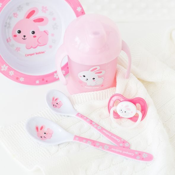 CANPOL BABIES NEVYLÉVACÍ HRNÍČEK BUNNY & COMPANY 200 ML - KOJENECKÉ LAHVE - KRMENÍ