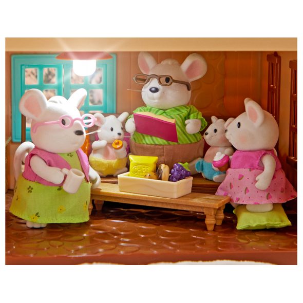 LI'L WOODZEEZ RODINA MYŠÍ S PRARODIČI NIBBLEKIN - ZVÍŘATA - PRO DĚTI