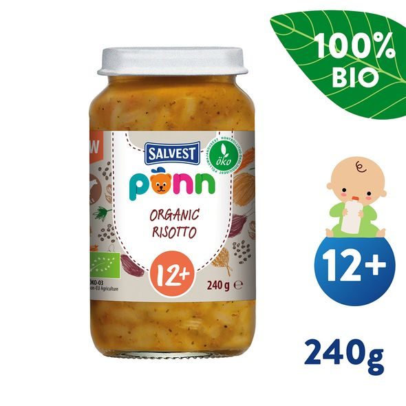 SALVEST PÕNN BIO RIZOTO S HOVĚZÍM MASEM (240 G) - MASO/ZELENINA - KRMENÍ