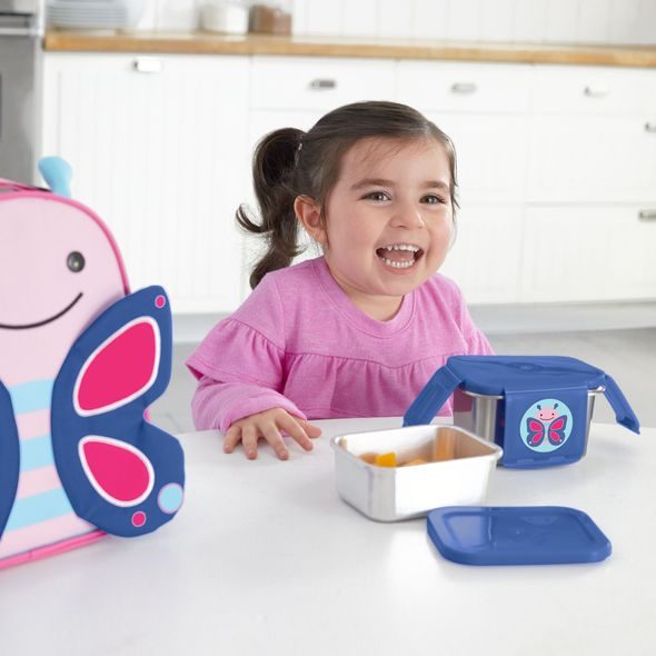 SKIP HOP ZOO MISKY NEREZ JÍDLONOSIČ 2KS MOTÝLEK 6M+ - KRABIČKY NA SVAČINU - KRMENÍ