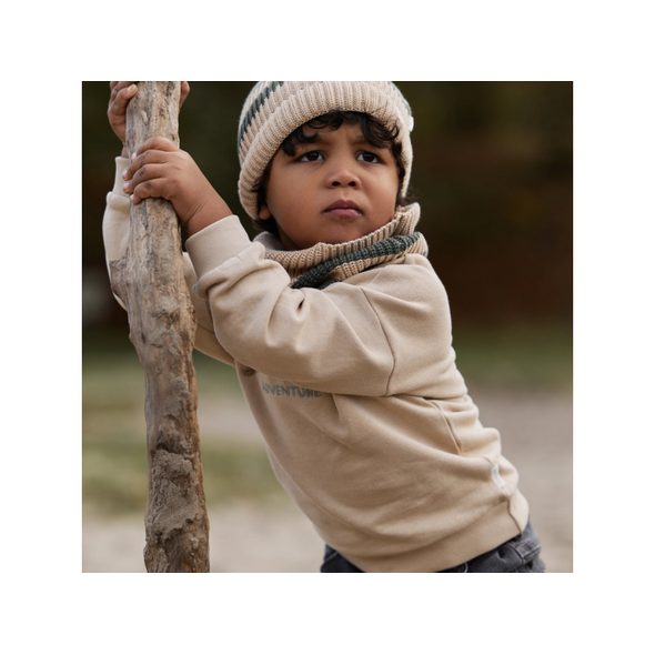 LITTLE DUTCH MIKINA WARM TAUPE VEL. 80 - KABÁTKY, MIKINKY - PRO DĚTI