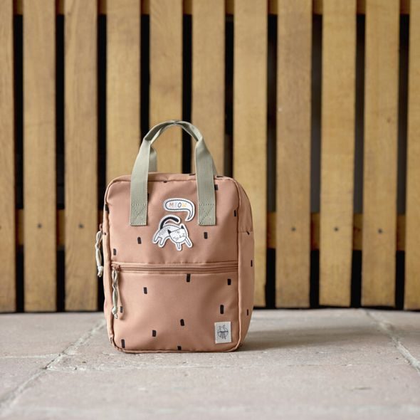 LÄSSIG MINI SQUARE BACKPACK HAPPY PRINTS CARAMEL - BATOHY A TAŠKY - PRO DĚTI