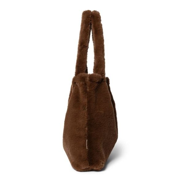 STUDIO NOOS FAUX FUR MOM BAG BROWN - ORGANIZÉRY A KOŠÍKY - KOČÁRKY A PŘÍSLUŠENSTVÍ