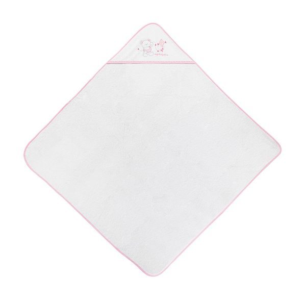 INTERBABY OSUŠKA FROTÉ MEDVÍDEK S DRAKEM BÍLO/RŮŽOVÁ - OSUŠKY A DĚTSKÉ ŽUPANY - KOUPÁNÍ A ZDRAVÍ