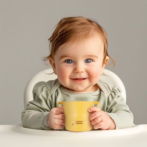 CANPOL BABIES HRNEČEK TRÉNINKOVÝ SMART 180 ML 12M+ ŽLUTÝ - DĚTSKÉ HRNEČKY - KRMENÍ