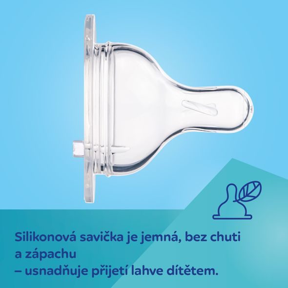 CANPOL BABIES LAHEV SE ŠIROKÝM HRDLEM BONJOUR PARIS 240ML MODRÁ - KOJENECKÉ LAHVE - KRMENÍ