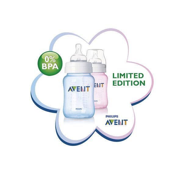 PHILIPS AVENT LAHEV PP 260ML MODRÁ A RŮŽOVÁ - KOJENECKÉ LAHVE - KRMENÍ