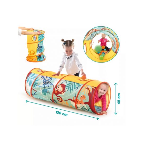 LUDI PROLÉZACÍ TUNEL JUNGLE - SENZORICKÉ HRAČKY - PRO DĚTI