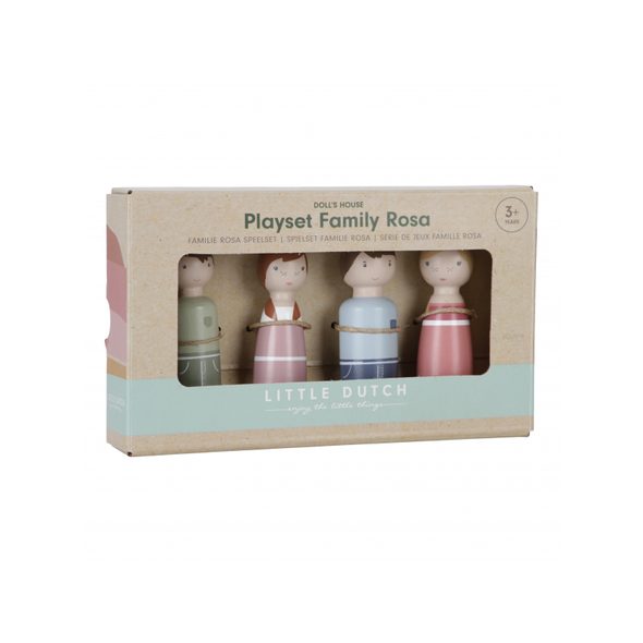 LITTLE DUTCH SADA DŘEVĚNÝCH PANENEK FAMILY ROSA - DŘEVĚNÉ HRAČKY - PRO DĚTI