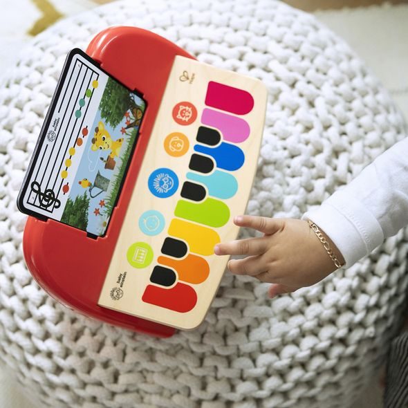BABY EINSTEIN HRAČKA DŘEVĚNÁ HUDEBNÍ KLAVÍR CAL'S FIRST MELODIES MAGIC TOUCH HAPE 6M+ - HUDEBNÍ - PRO DĚTI