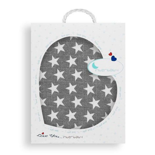 INTERBABY MUŠELÍNOVÁ OSUŠKA 120 X 120 CM - ZAVINOVACÍ PLENY / OSUŠKY VELKÉ - PŘEBALOVÁNÍ