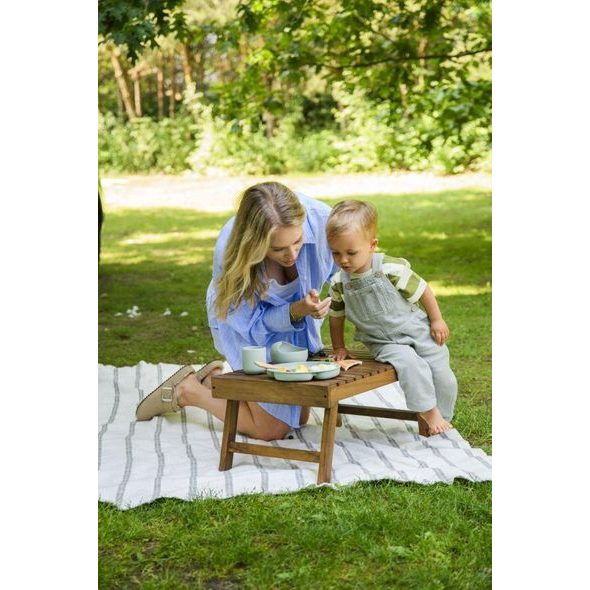 MOMI DĚTSKÝ SILIKONOVÝ JÍDELNÍ SET MOMI AMI ŠEDÝ - MISKY, TALÍŘKY A PODLOŽKY - KRMENÍ