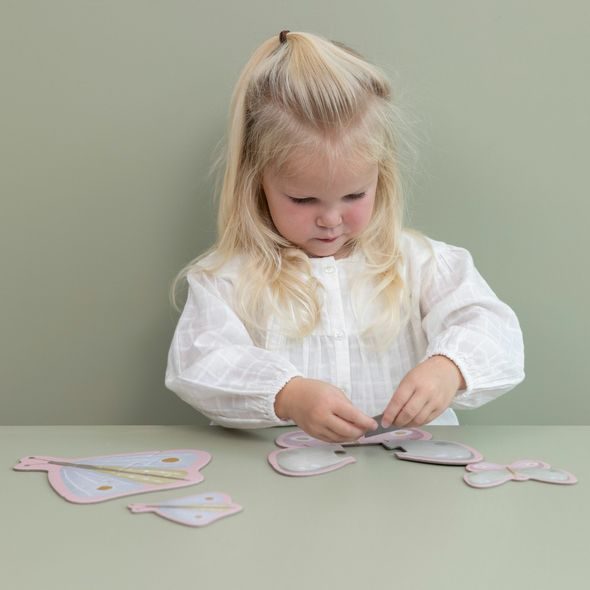 LITTLE DUTCH PUZZLE 6V1 - KVĚTINY A MOTÝLI - MOTORICKÉ A HRY - PRO DĚTI