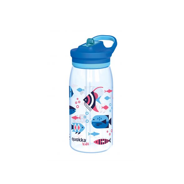 QUOKKA PLASTOVÁ LÁHEV S PÍTKEM GLOW KIDS SEA LIFE 580 ML - SPORTOVNÍ LAHVE - KRMENÍ
