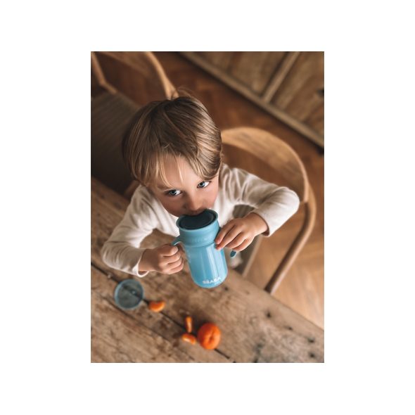 BEABA HRNEK TRÉNOVACÍ 360° BLUE 340 ML 12M+ - DĚTSKÉ HRNEČKY - KRMENÍ