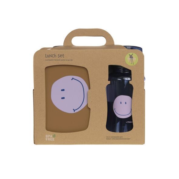 LÄSSIG LUNCH SET LITTLE GANG SMILE CARAMEL/BLUE - KRABIČKY NA SVAČINU - KRMENÍ