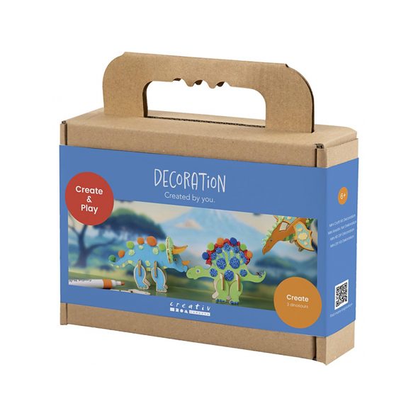 CREATIV COMPANY KREATIVNÍ SADA DINOSAUŘI DŘEVĚNÍ - VÝTVARNÉ POMŮCKY A HRAČKY - PRO DĚTI