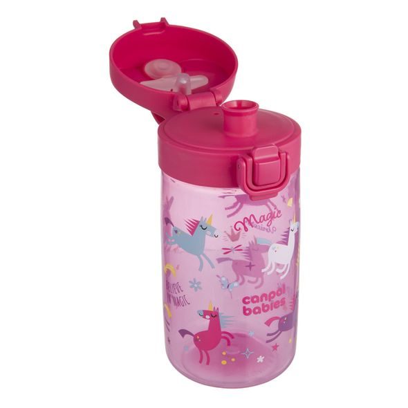 CANPOL BABIES LAHEV PRO DĚTI JUNIOR 400ML RŮŽOVÁ - SPORTOVNÍ LAHVE - KRMENÍ