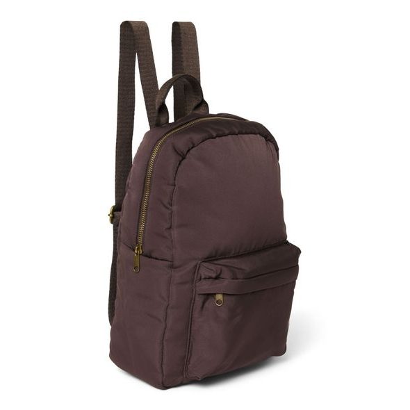 STUDIO NOOS PUFFY MIDI BACKPACK BATŮŽEK S PŘEDNÍ KAPSOU BROWN - BATOHY A TAŠKY - PRO DĚTI