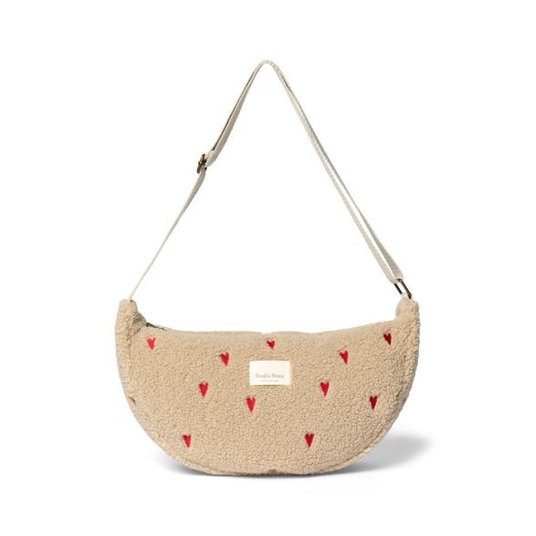 STUDIO NOOS PUFFY ADULT FANNY KABELKA ECRU HEARTS - ORGANIZÉRY A KOŠÍKY - KOČÁRKY A PŘÍSLUŠENSTVÍ
