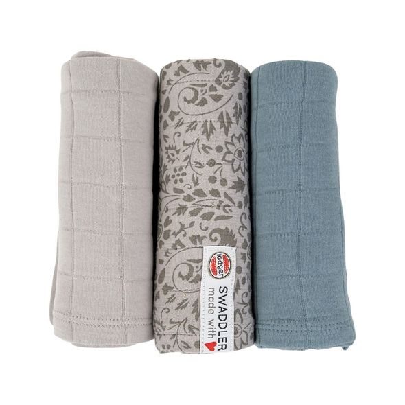 LODGER SWADDLER FLOWER TRIBE 3BALENÍ 70 X 70 CM MIST - LÁTKOVÉ PLENY SKLÁDANÉ - PŘEBALOVÁNÍ