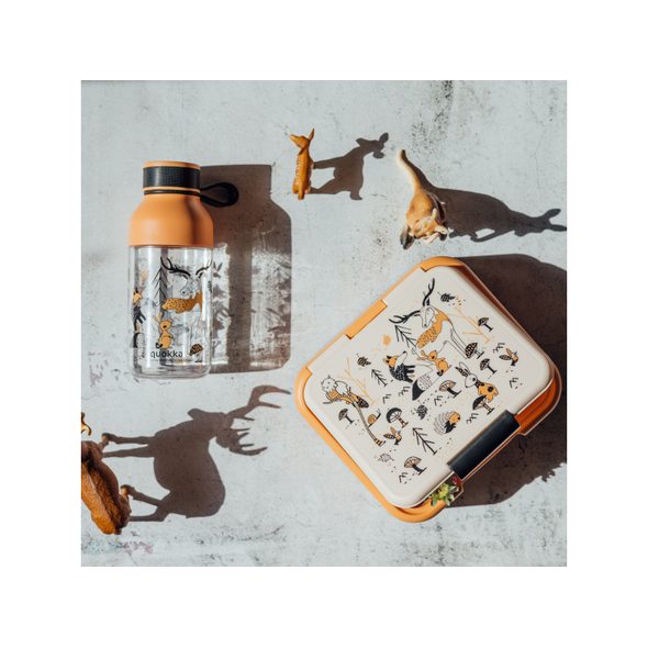 QUOKKA PLASTOVÁ LÁHEV ICE KIDS S POUTKEM IN THE WOODS 430 ML - SPORTOVNÍ LAHVE - KRMENÍ