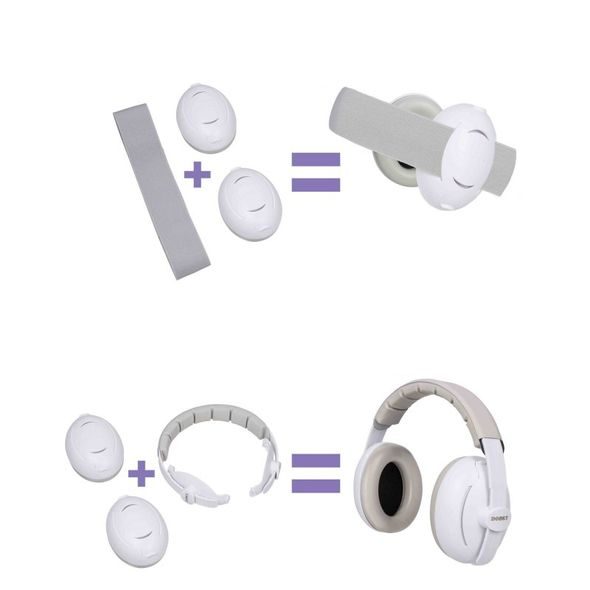 DOOKY CHRÁNIČE SLUCHU 2V1 BABY & JUNIOR 0-12R WHITE - BEZPEČNOST DĚTÍ V DOMÁCNOSTI - KOUPÁNÍ A ZDRAVÍ