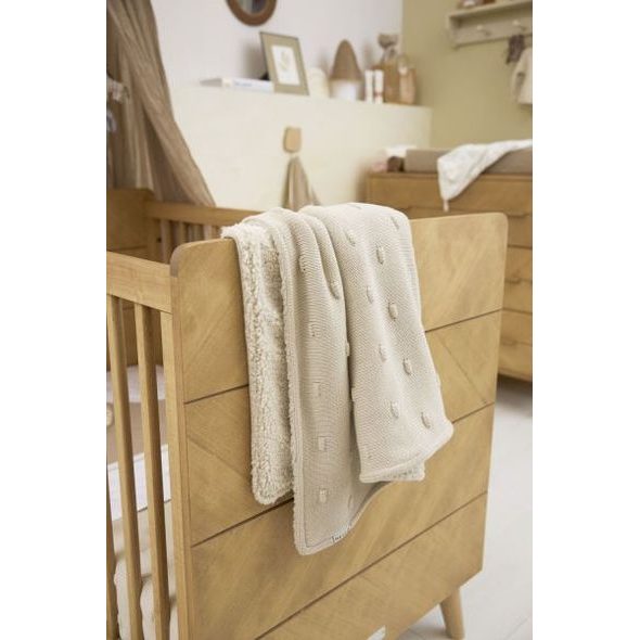 MEYCO DEKA KNOTS TEDDY FLEECE - SOFT SAND - DĚTSKÉ DEKY PRO MIMINKA - SPINKÁNÍ