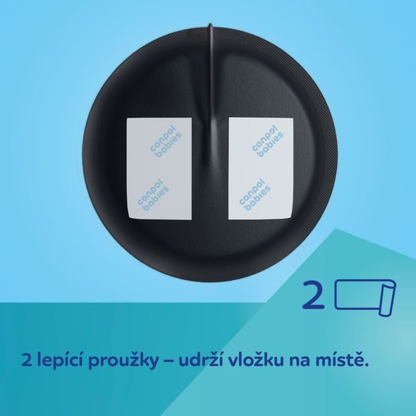 CANPOL BABIES TVAROVANÉ PRODYŠNÉ VLOŽKY DO PODPRSENKY 3D 50+10KS ČERNÉ - PRSNÍ VLOŽKY - PRO MAMINKY