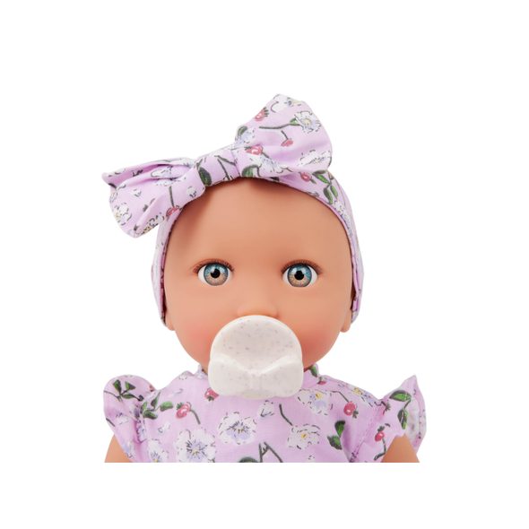 LULLA BABY PANENKA 35 CM V OVERALU S ČELENKOU FLORAL LILA - PANENKY - PRO DĚTI