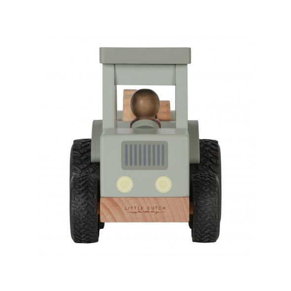LITTLE DUTCH TRAKTOR S PŘÍVĚSEM DŘEVĚNÝ FARMA - AUTA - PRO DĚTI