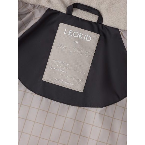 LEOKID ZIMNÍ PROŠÍVANÁ BUNDA LENI CARBON GREY VEL. 86 - BUNDY - PRO DĚTI