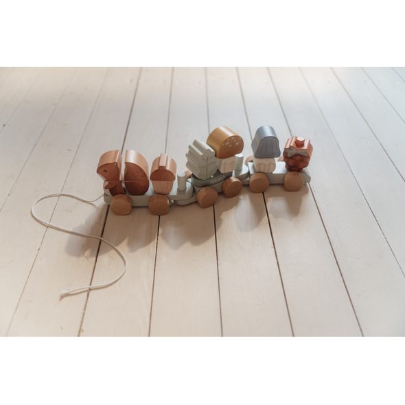 LITTLE DUTCH VLÁČEK DŘEVĚNÝ VEVERKA FOREST FRIENDS - VLÁČKY - PRO DĚTI