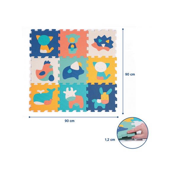 LUDI PUZZLE PĚNOVÉ 90X90 CM ZVÍŘÁTKA - PUZZLE - PRO DĚTI