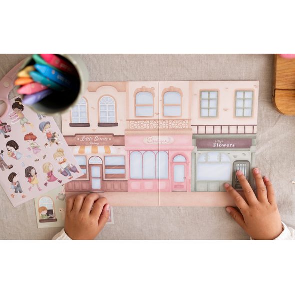 LITTLE DUTCH KNÍŽKA SE SAMOLEPKAMI NAKUPOVÁNÍ ROSA - LITTLE DUTCH - PRO DĚTI