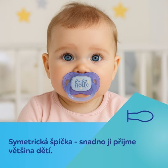CANPOL BABIES DUDLÍK SVÍTÍCÍ SILIKONOVÝ SYMETRICKÝ NIGHTGLOW 18M+ 2KS KLUK - ŠIDÍTKA A DOPLŇKY - KRMENÍ