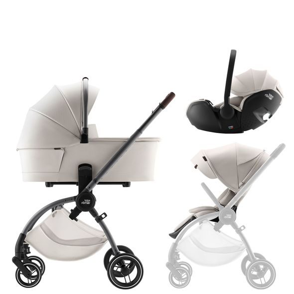 BRITAX-RÖMER SET KOČÁREK RIO + HLUBOKÁ KORBA + AUTOSEDAČKA BABY-SAFE PRO LUX - TROJKOMBINACE - KOČÁRKY A PŘÍSLUŠENSTVÍ