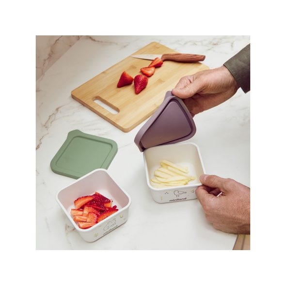 MINILAND MISKY NA JÍDLO HERMETICKÉ NATUR ŽÁBA 2 KS - MISKY, TALÍŘKY A PODLOŽKY - KRMENÍ