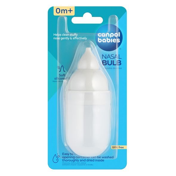 CANPOL BABIES NOSNÍ ODSÁVAČKA SILIKONOVÁ MANUÁLNÍ - ODSÁVAČKY HLENŮ - KOUPÁNÍ A ZDRAVÍ