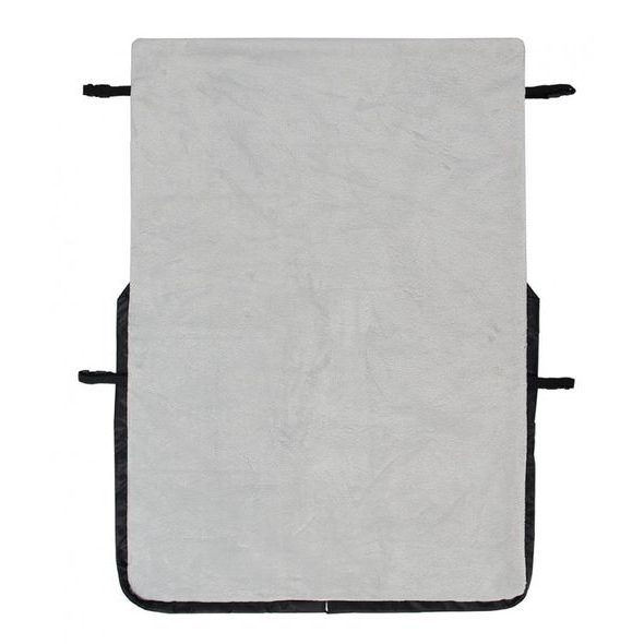 EMITEX NEPADACÍ DEKA ČERNÁ + VELVET SVĚTLE ŠEDÁ - NÁNOŽNÍKY - KOČÁRKY A PŘÍSLUŠENSTVÍ