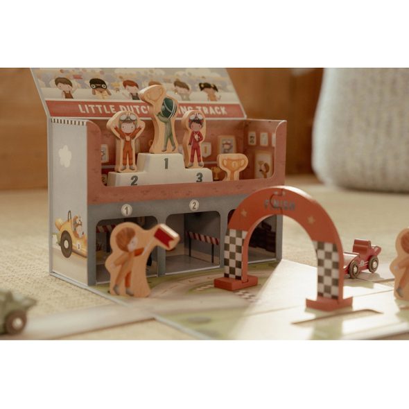 LITTLE DUTCH ZÁVODNÍ DRÁHA S DOPLŇKY V KUFŘÍKU - LITTLE DUTCH - PRO DĚTI