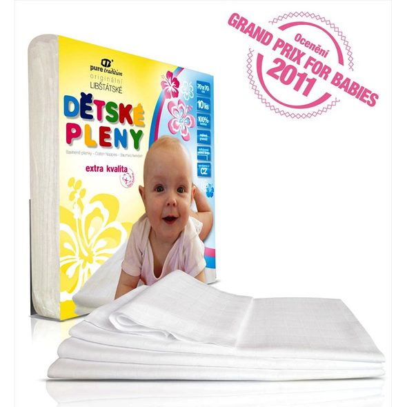 LTZ BAVLNĚNÉ TETRA PLENY EXTRA KVALITY 70X70CM 10KS - LÁTKOVÉ PLENY SKLÁDANÉ - PŘEBALOVÁNÍ