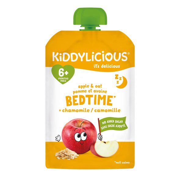 KIDDYLICIOUS OVOCNÁ KAPSIČKA NA DOBRÉ SPINKÁNÍ - JABLKO A OVES (12X100G) - KAPSIČKY - KRMENÍ