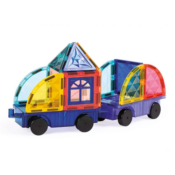 LUDI MAGNETICKÁ STAVEBNICE S AUTY 63 KS - STAVEBNICE A PUZZLE - PRO DĚTI