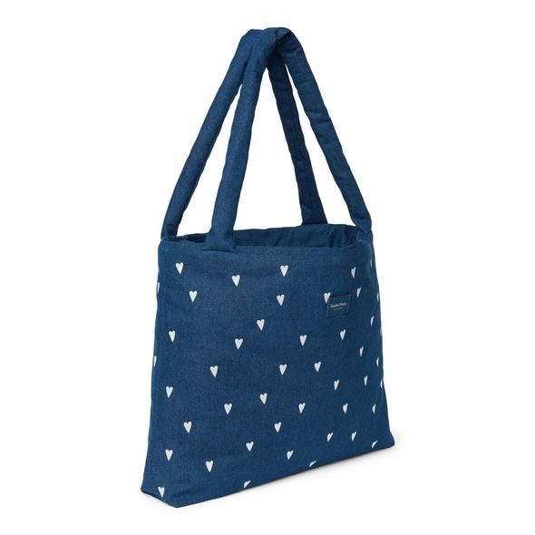 STUDIO NOOS DENIM MOM BAG | DARK BLUE WHITE HEARTS - DOPLŇKY - PRO MAMINKY